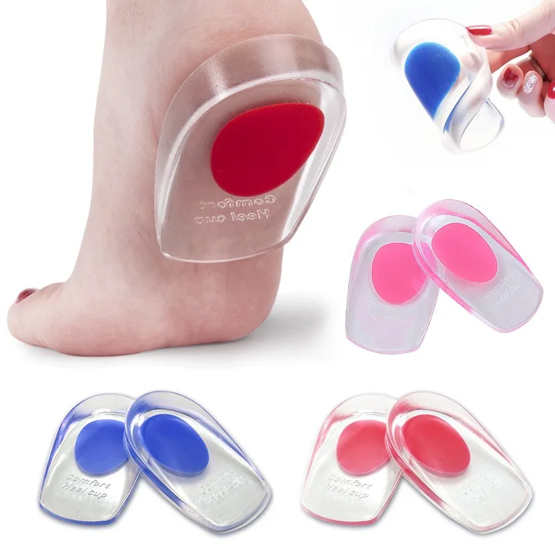 Plantar Fasciitis Inserts Silicone Gel Heel Cup Pads For Bone Spurs Pain Relief BareFoot insole Foot Care