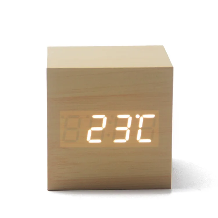 
Original cheap quality assurance led wooden alarm clock digital 