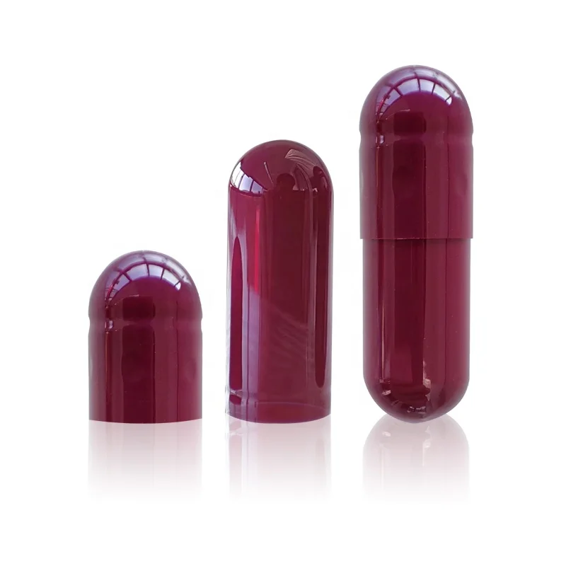 Size 00 0 in Stock Separated Gelatin Capsules Hard Capsules Derived from Bovine Raw Materials Transparent Capsules