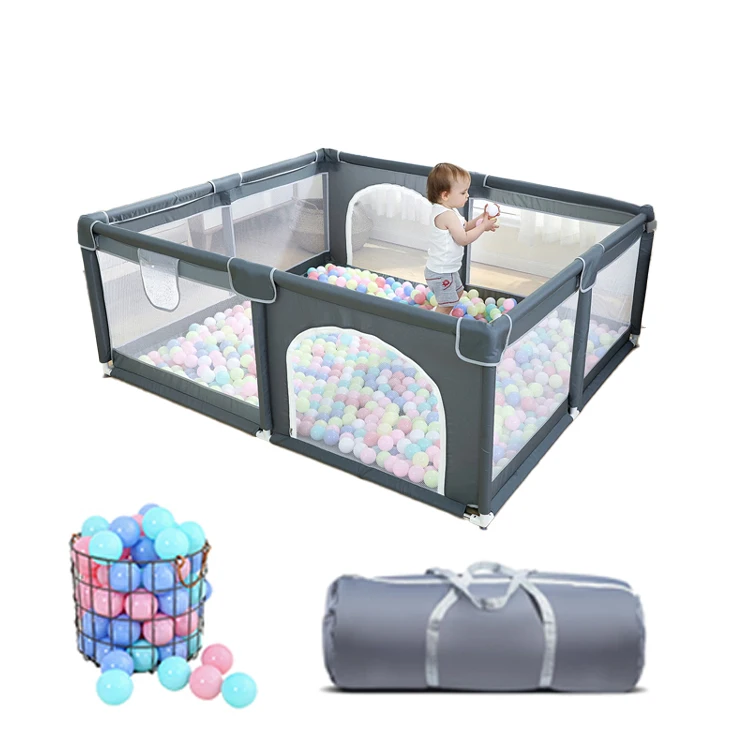 corral de juegos para bebe Play Yard Fence Safety Kids Foldable Plastic Indoor Baby playpen for baby extra large with mat