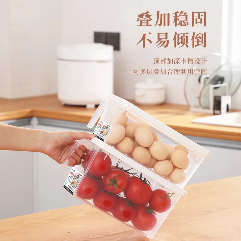 Plastic Clear Keep Fresh Food Storage Container Kitchen Egg Vegetable Fruits Fridge Storage Bin Organizers Refrigerator plastic