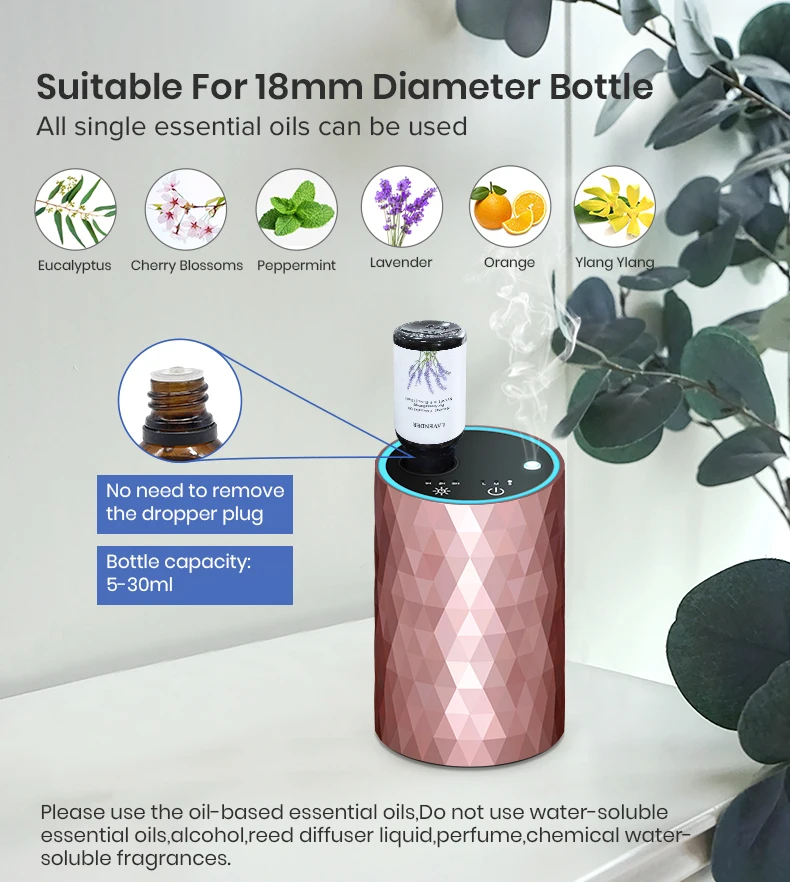 New Home Products 2024 Waterless Diffuser Aluminum Alloy Essential Oil Diffuser Aroma Equipment