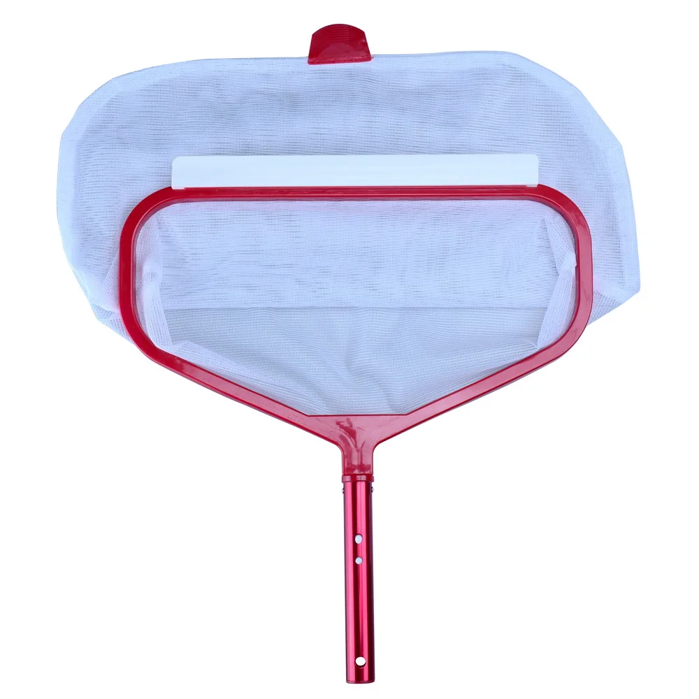 Top quality double aluminum frame leaf rake water cleaner swimming pool skimmer with nylon net