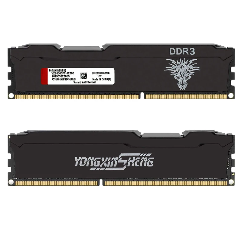 Yongxinsheng ddr3 ОЗУ 1600 МГц 2 ГБ/4 ГБ/8 ГБ DIMM настольный компьютер с железным корпусом термальная игровая память