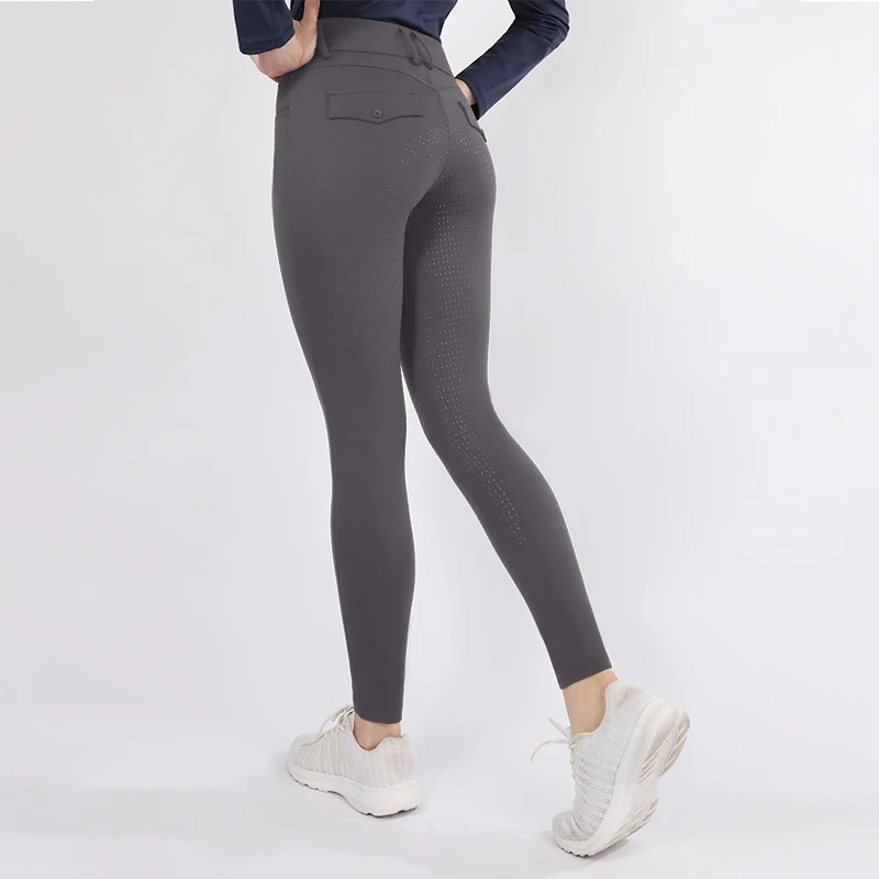 Compression Fabric Horse Riding Breeches With Silicone Grip Wholesale Equestrian Leggings Jodhpurs Women