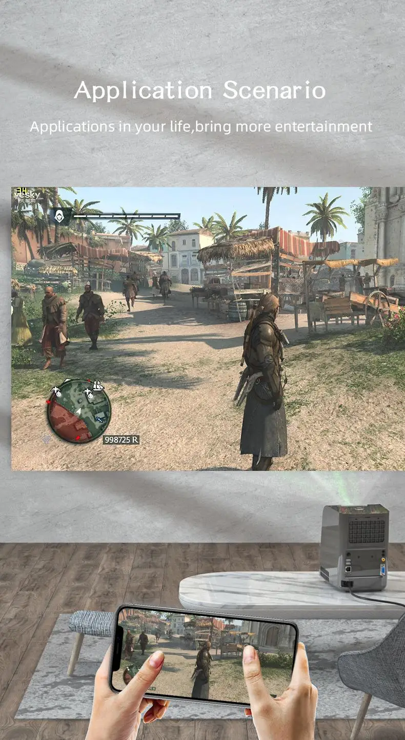 portable home theater Full super clear led projectors 4k mini projector wifi home cinema