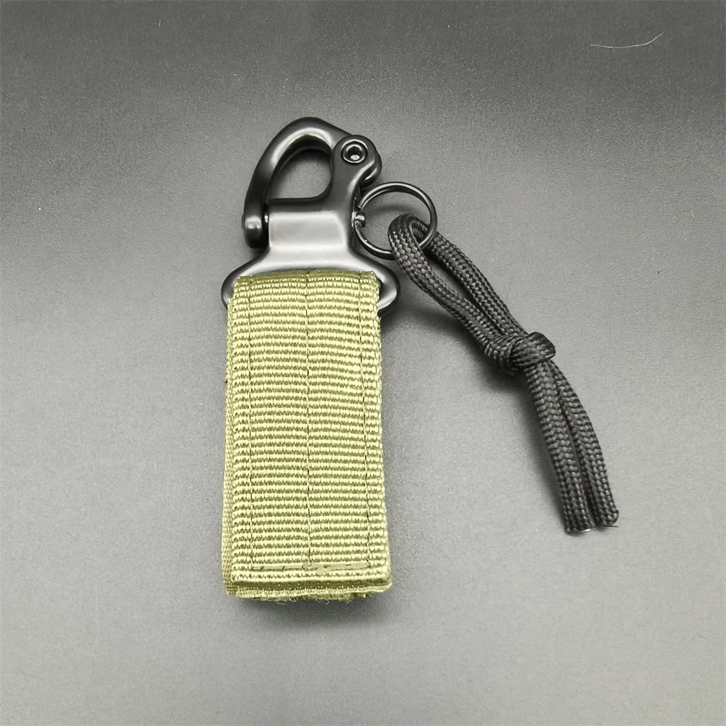 Hot cheap custom EDC molle climbing backpack hanging clip keychain nylon webbing carabiner hook tactical eagle beak belt buckle