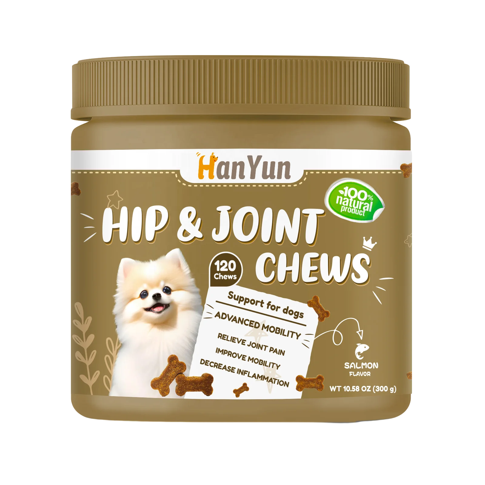 Glucosamine Dog Joint Supplement - Advanced Mobility Chews-Joint Pain Relief - Hip & Joint Care