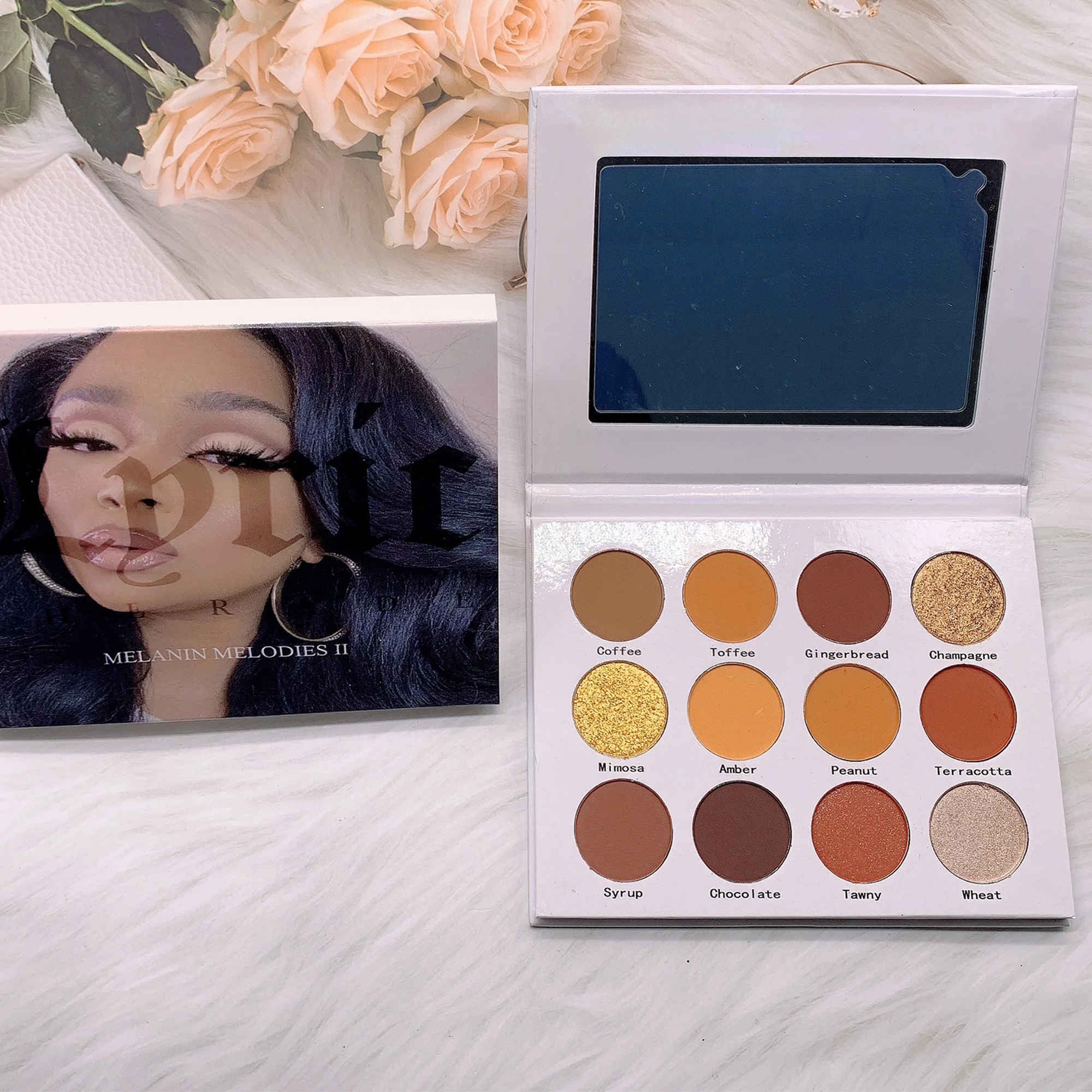 Pick Your Own Colors Eyeshadow Private Label Whosale Empty Makeup Cardboard Eyeshadow Palette