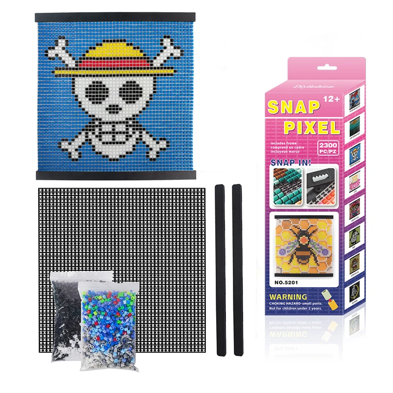2024 New Trendy Perler PE Fuse Beads Canvas Cat Pattern Multi Colors No-Iron Fuse Bead Craft Masterpiece Kit For Kids And Adult