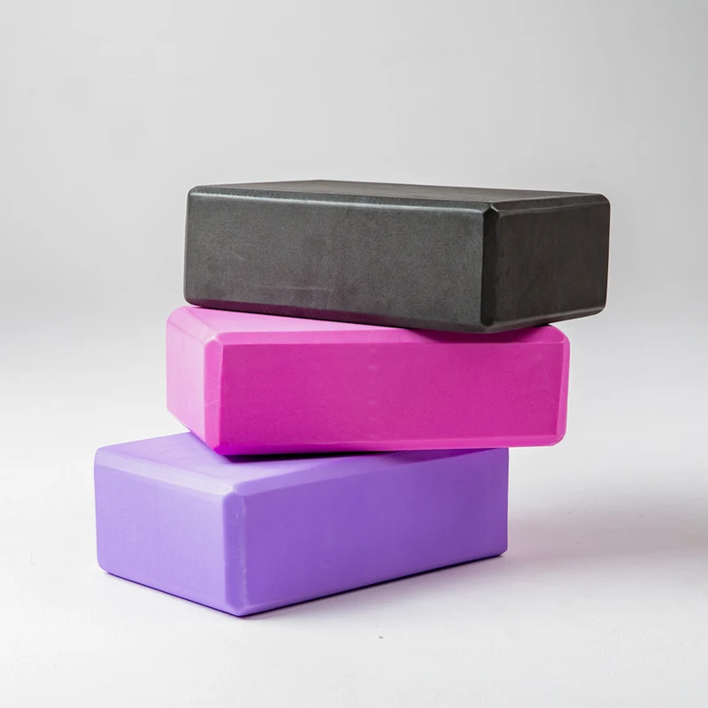 HuYi Wholesale yoga blocks sets custom logo printed yoga block EVA yoga block set