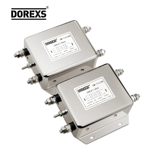 DOREXS 220VADC 40A High Performance Multistage Single Phase EMI Power Line Filter