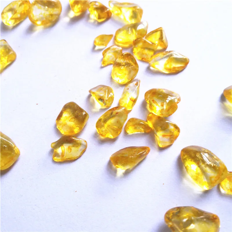 Wholesale Natural Polished Additive Colour Yellow Crystal Gravel Citrine Gravel Tumbled Crystal Stone For Healing Chakra