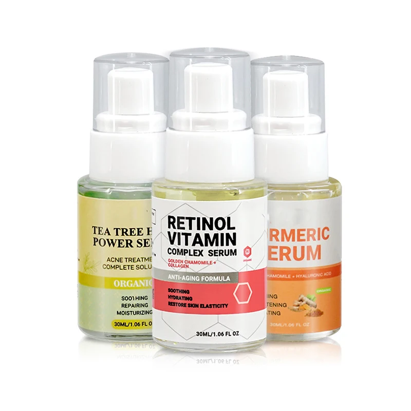 Private Label Facial Serum 30ML Retinol/Turmeric/Tea Tree Face Serum Seed Oil Serum