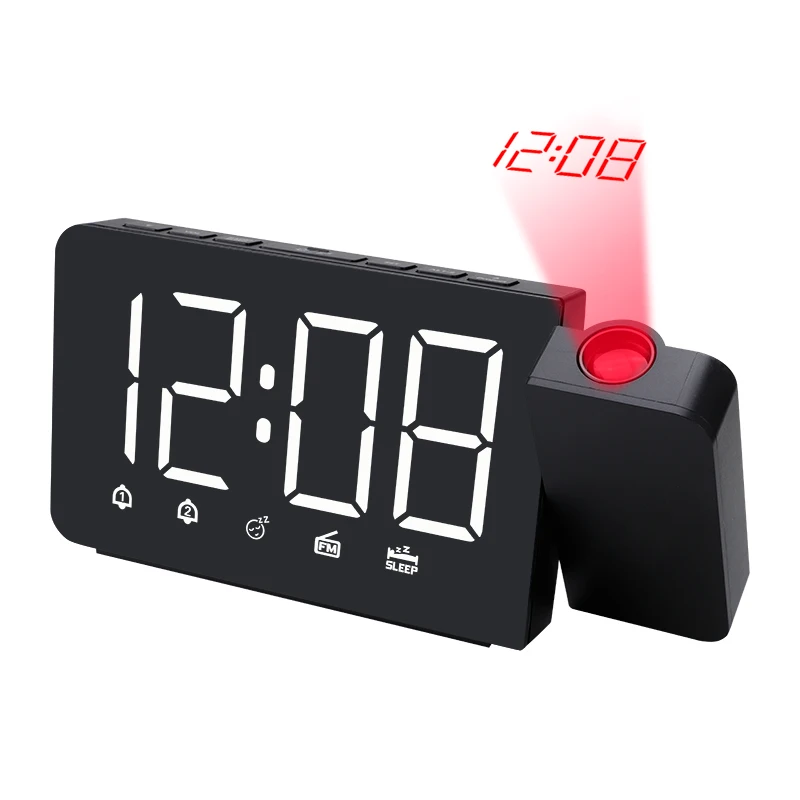 Brigh Background Radio Led Digital Mirror Top Selling 2022 Projection Alarm Clocks Clock