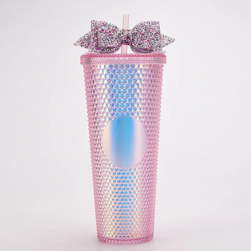 Christmas gift stud tumbler topper accessories bow shape straw topper