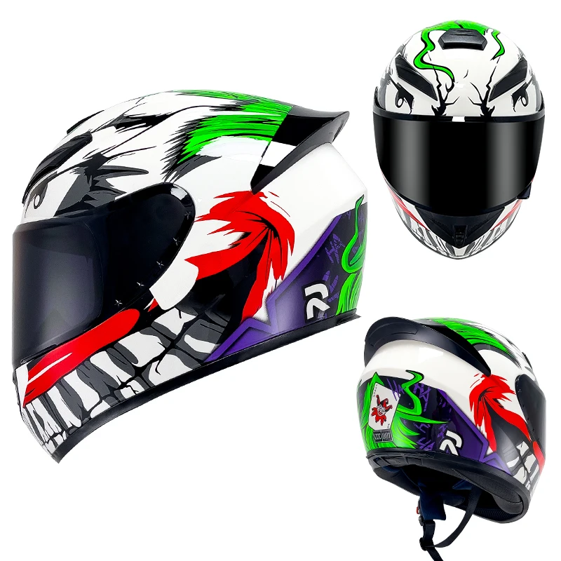 Smart Motorcycle Helmet for Wholesale Black White XXL Chinese OEM Shell Packing Face PCS Plastic Color Double Support Safety ABS