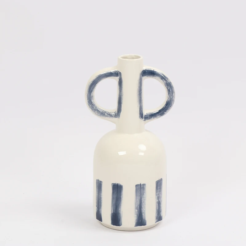 Luxury Home Nordic Modern Decoration Geometry Shape Ceramic Vase Flower And Candle Vases