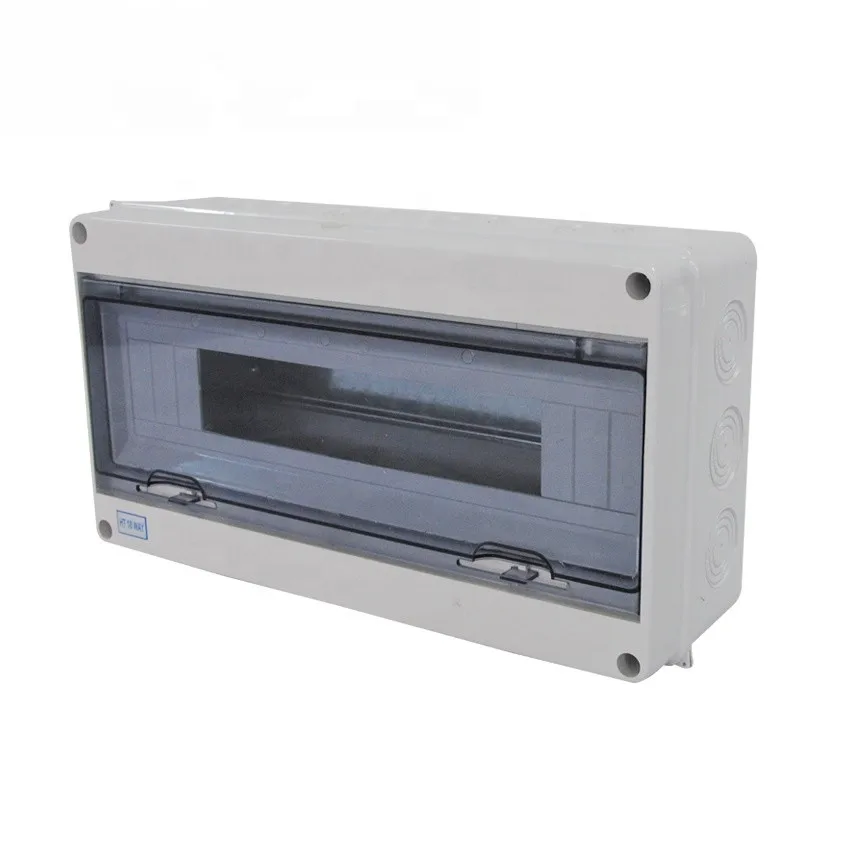 ZCEBOX Pvc 18 module 1 row Waterproof Distribution Box enclosure surface waterproof electrical boxes outdoor