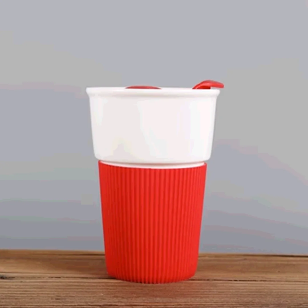 manufacturer wholesale ceramic travel mug with pp lid 350ml large ceramic candy coffee mugs custom cups for gift