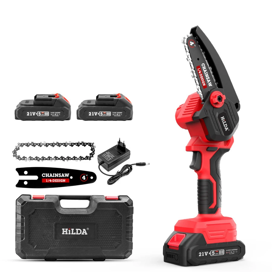 Mini Li-Ion Wood Cutter Chainsaw Power Tools 21v Li-Ion Chain Saw For Sawing Wood 4/6 inch Mini Cordless Chainsaw