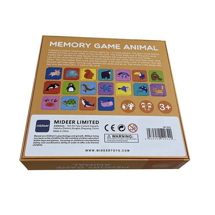 memory cardboard  flash game matching cards