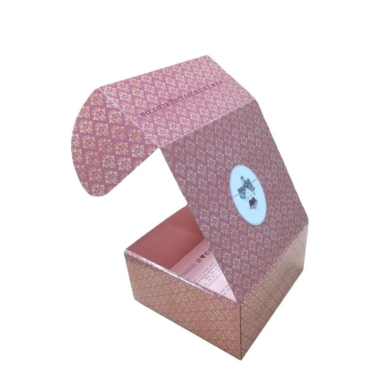 Custom UV-Coated Varnished  Cardboard Shipping Box Gold Foil Paper Box Clothing Packaging T-Shirts Embossing Stamping