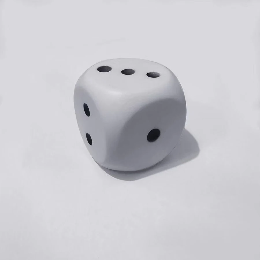 Popular 6cm Pu Educational Toy Simulation Dice Gift Hand Pinch Pressure Relief Sponge Solid Elastic Soft Ball For Children