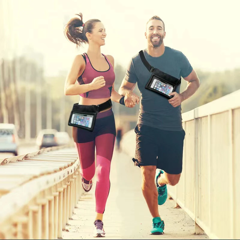 Phone Pouch Waist Bag Waterproof and Adjustable Waist Belt for Swimming Beach Fishing Diving, Floating, Rafting, Boat