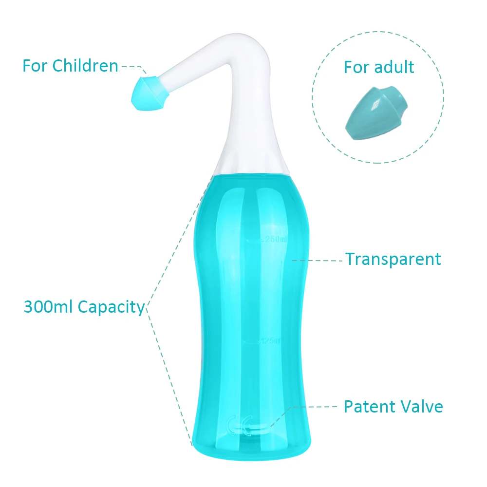 
 Бутылка для орошения носа с соляной водой  