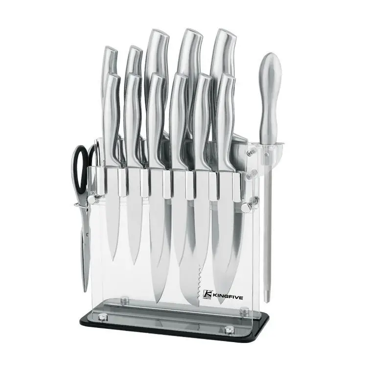 Household 14 pcs knife set kitchen knives Home Kitchen Accessory with Acrylic block