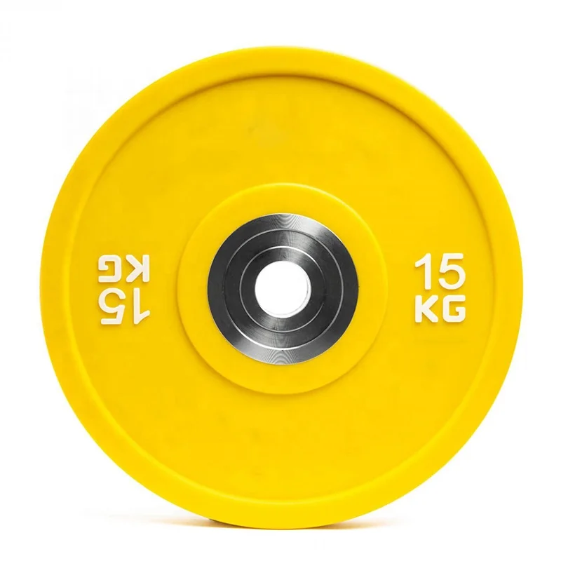 Wholesale 20kg Gym Custom Logo Weightlifting Barbell Weight PU Rubber Competition Weight Plates