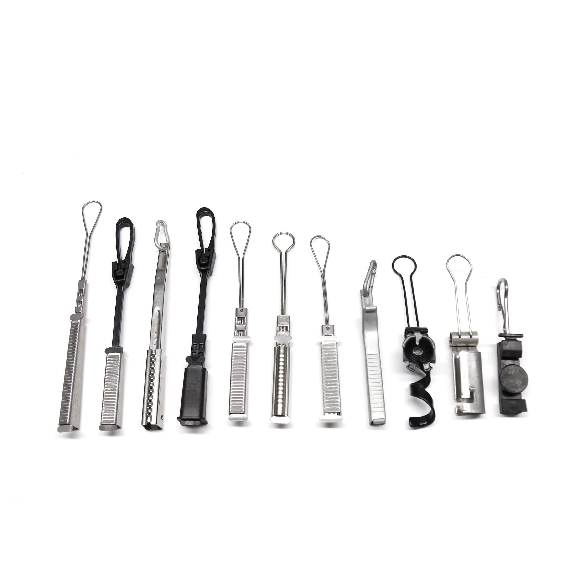 Factory custom fiber optical FTTH Stainless Steel 1-2 pair 6 pair drop wire clamp