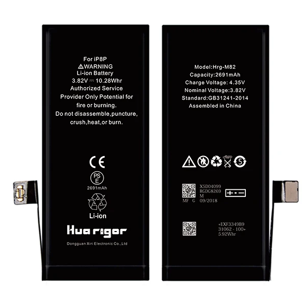 Hot Sale 0 Cycle Time Full Capacity Digital Cell Phone lithium ion Batteries price for iPhone 8P Mobile Phone Battery Original