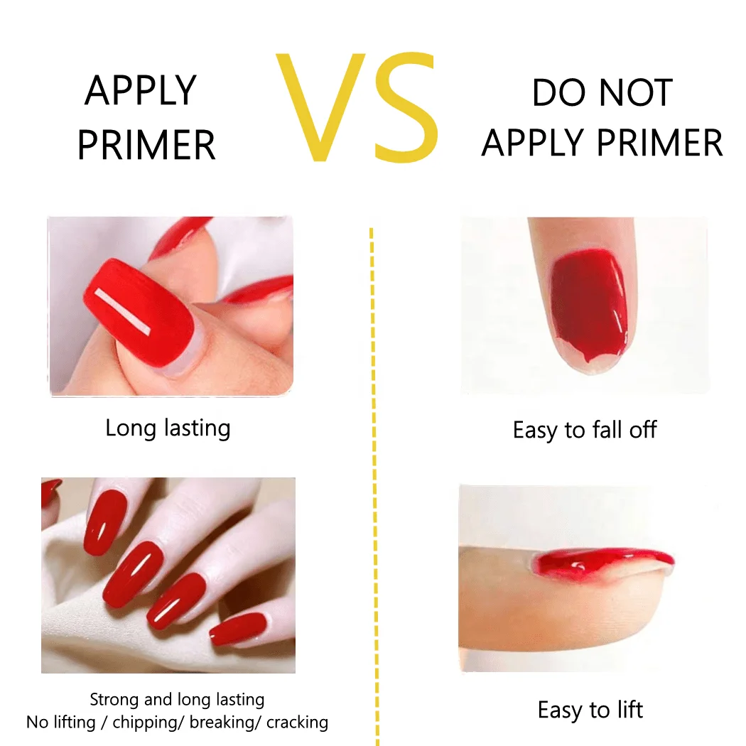 Nail Primer Odorless Good Primer High Gloss Lasting Time Over 30 Days Primer