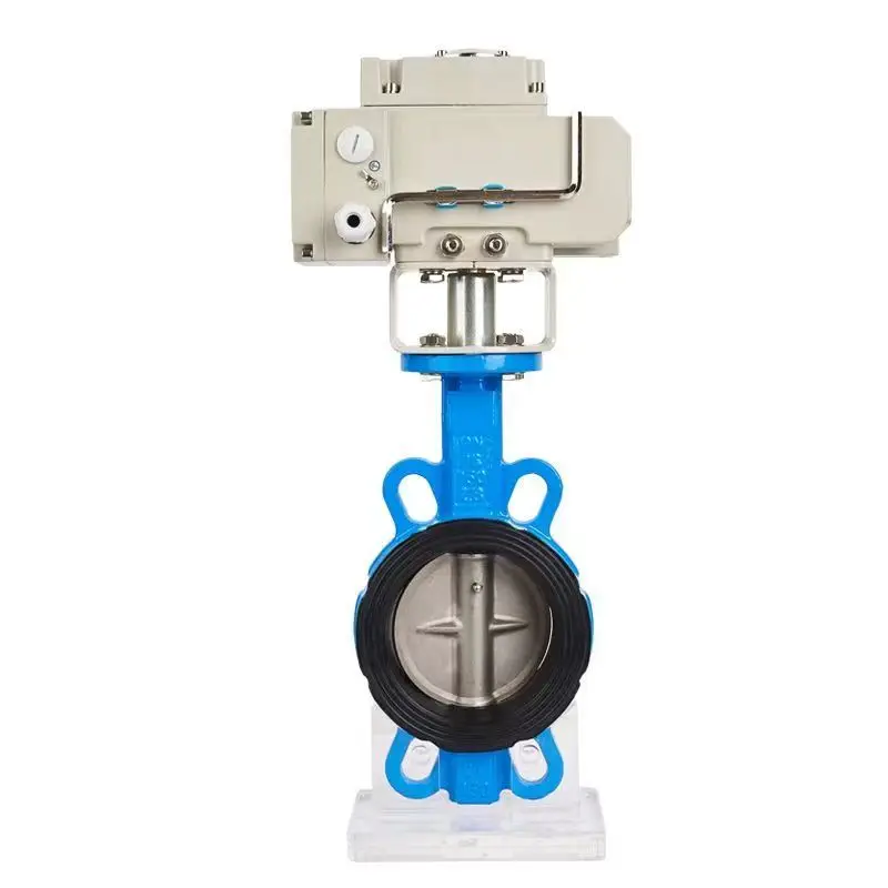 Dn50 Dn65 Dn100 водяной Электрический привод управления 220 В Epdm Ptfe резиновый уплотнительный Тип моторизованный клапан-бабочка
