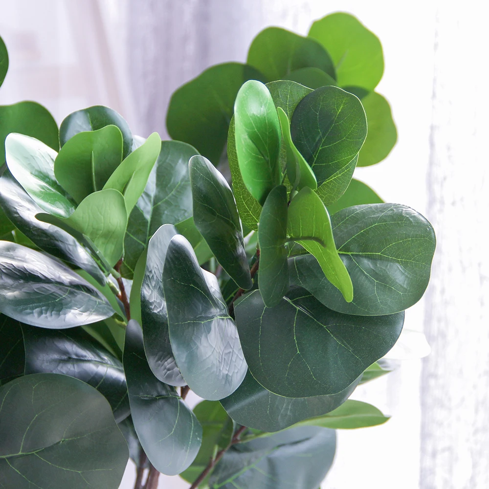 Transworld New Arrival Artificial Plants Greenery Cheap Plastic Plants Artificial Long banya leaves spray w/3 branches