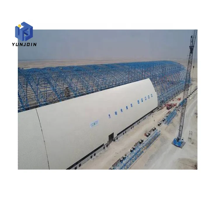 Yunjoin Galvanized Steel Space Grid Frame Truss Dome Structure Dry Coal Shed in Power Plant