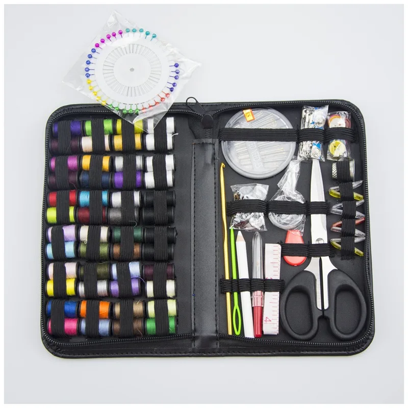 100pcs Sewing Tool Set 30 Large Bobbins Travel Home Starter Sets Supplies Tools Scissors Buttons Ruler Sewing Kit