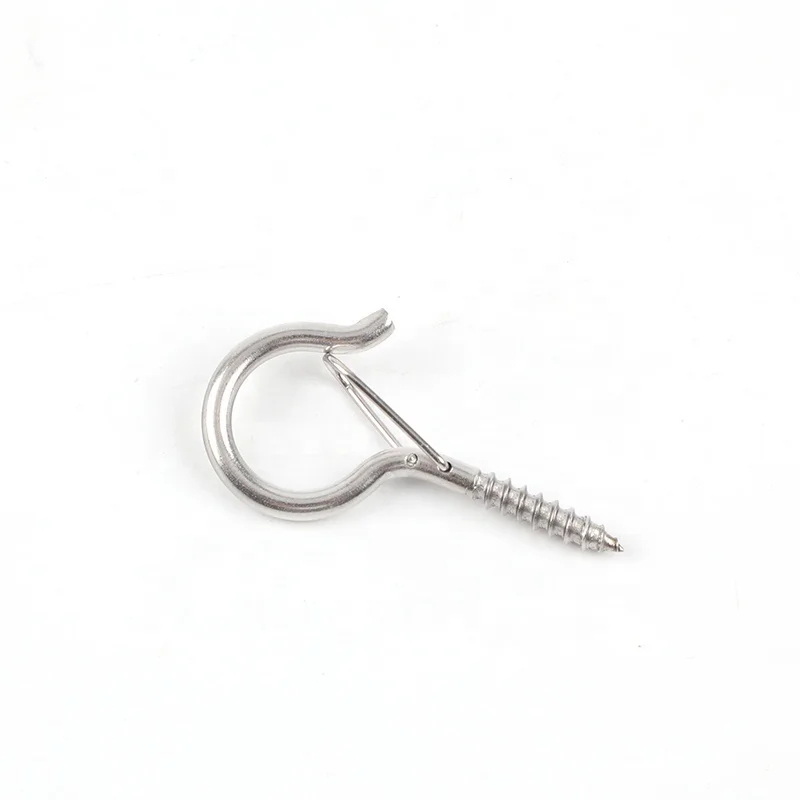 304 Stainless Steel Hanging Outdoor String Lights Wall Cabinet Screw Hooks Ceiling Hangers Safety Hook Q Hanger Hooks