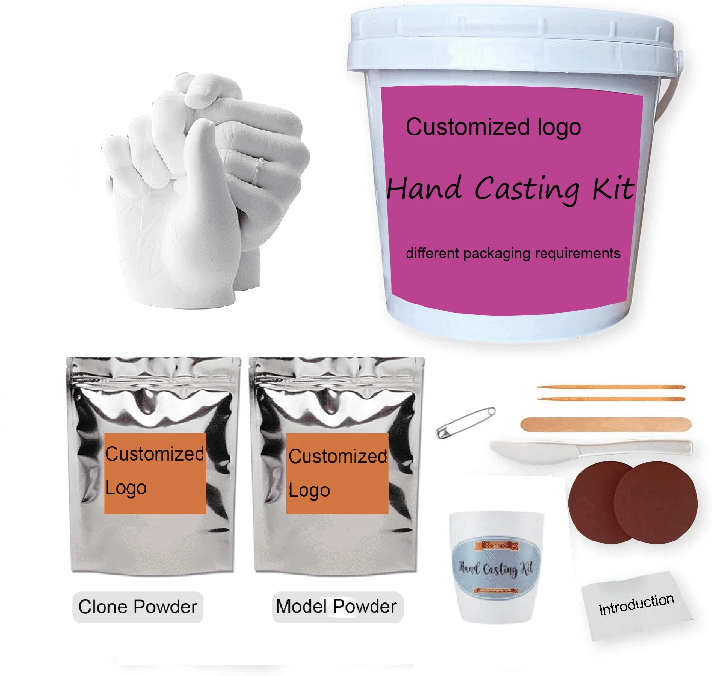 Hand Casting Kit Alginate molding powder hand casting kit couples DIY hand casting kit 3d gift