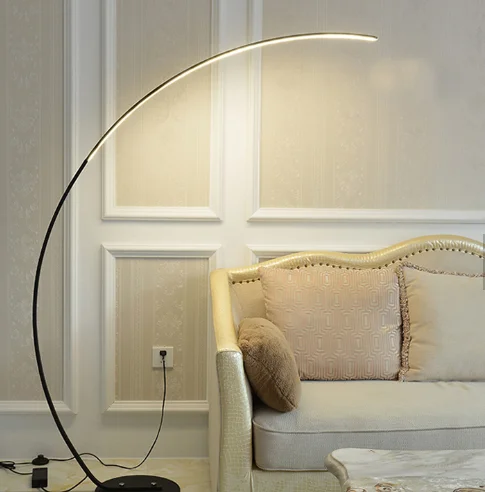 High Grade Modern Bending Design Floor Lighting Bedroom Led Detachable Acrylic Standing Floor Lamp