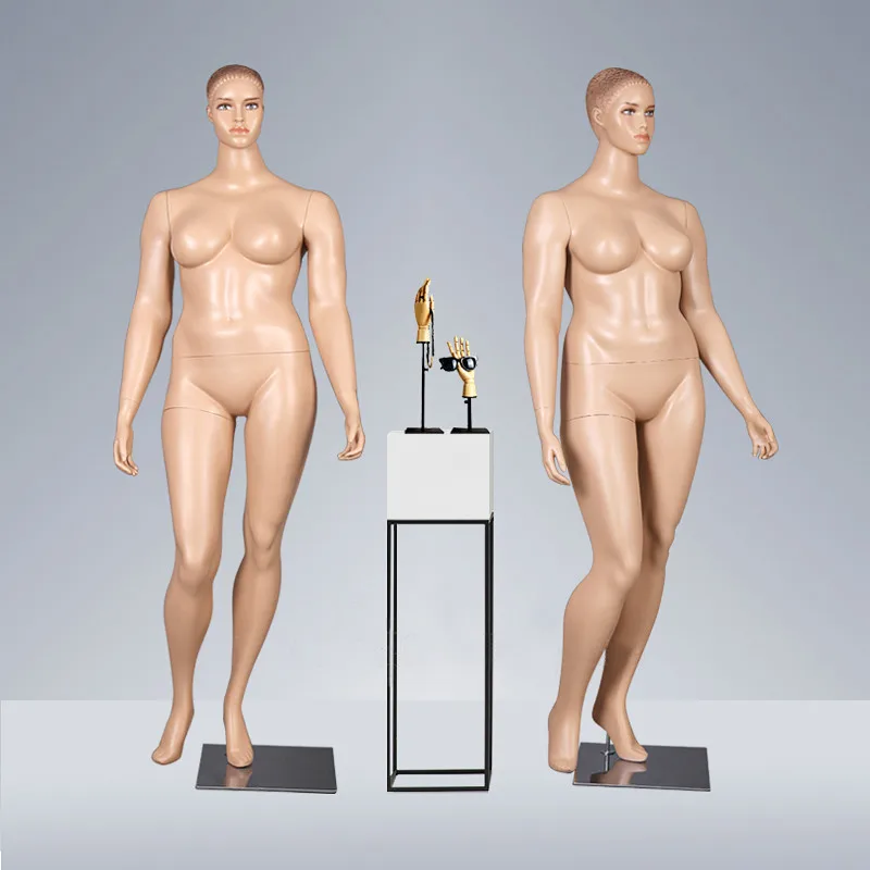 Mannequins Full-body Female Body Mannequin Full with Arms Realistic Display Head Turns Form Glossy Fiberglass Hips