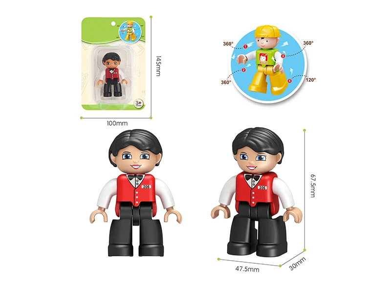 New Arrival 3d Emoticon Educational Building Block Toy Cartoon dolls Action Toy Figures Kids Toy Set One Piece