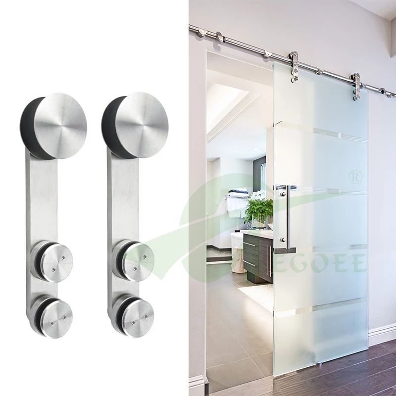 Egoee High Quality Stainless Steel Bathroom Accessories Factory Direct Sales Glass Barn Door Sliding Door Hardware Kit