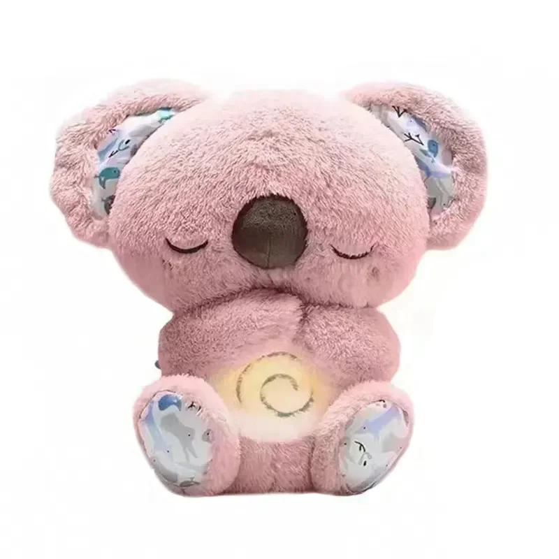 New Baby Sleep Soother Sound Machine Sleeping Plush Toy Comforter Breathing Koala Stuffed Animals Baby Sleep And Playmate