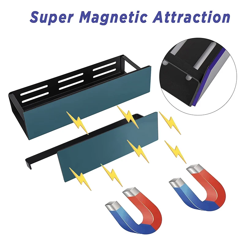 Unique Self Adhesive Magnetic Spice Seasoning Rack Storage Organizer Kitchen Wall Mount For Refrigerator