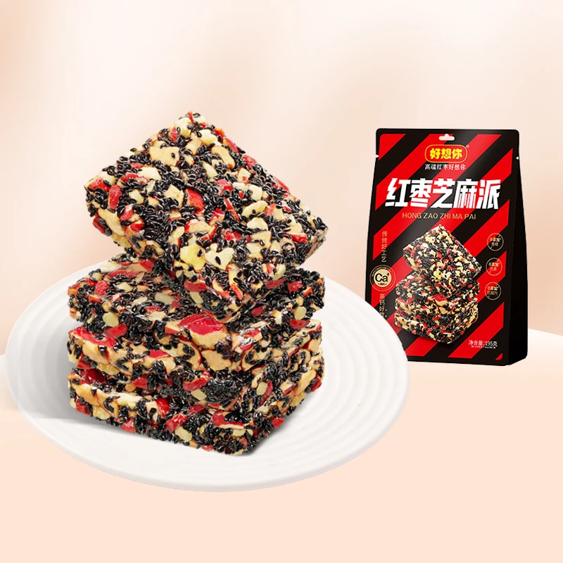 Jujube nut pie walnut red jujube nut cake black sesame specialty snack snack snack food
