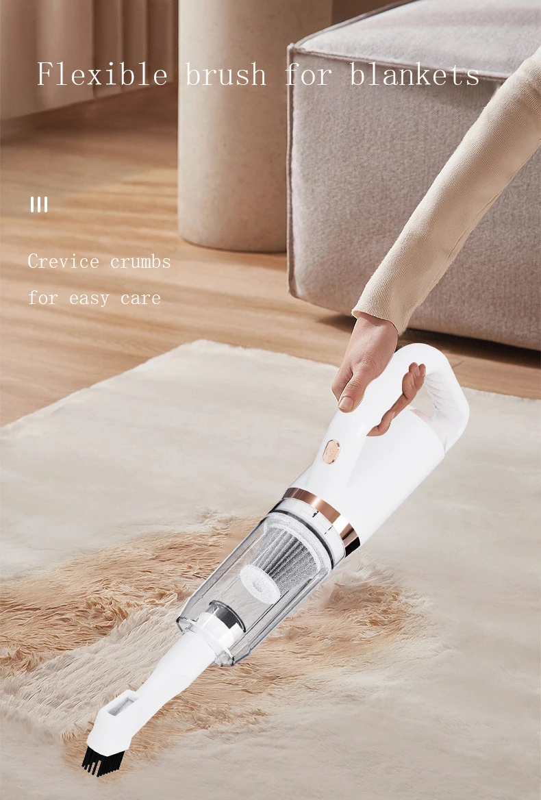 3 in 1 Car Wireless Vacuum Cleaner 120W Blowable Cordless Vacuum Home Car Dual Use Mini Vacuum Cleaner