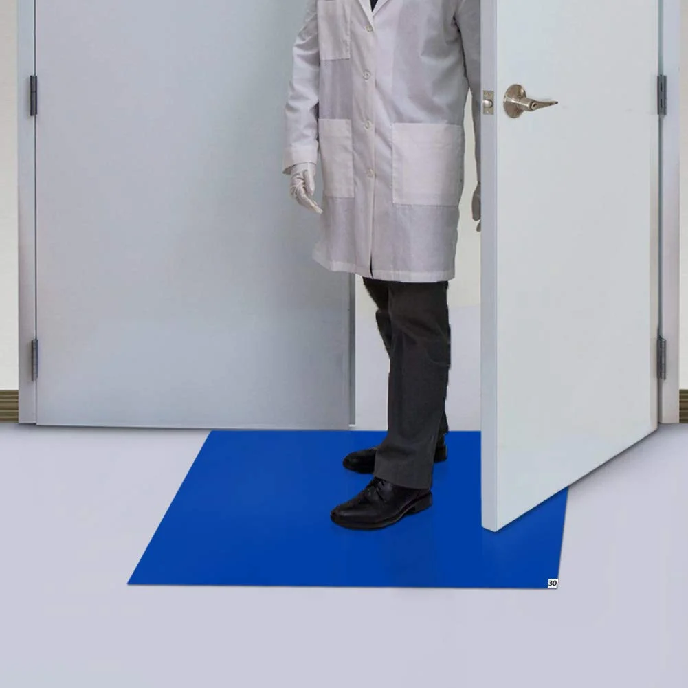 Dust Free Disposable Blue White Grey PE Sticky Floor Mat for Hospital Medical Cleanroom Use